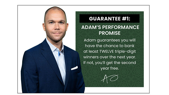 Adam's performance guarantee image.